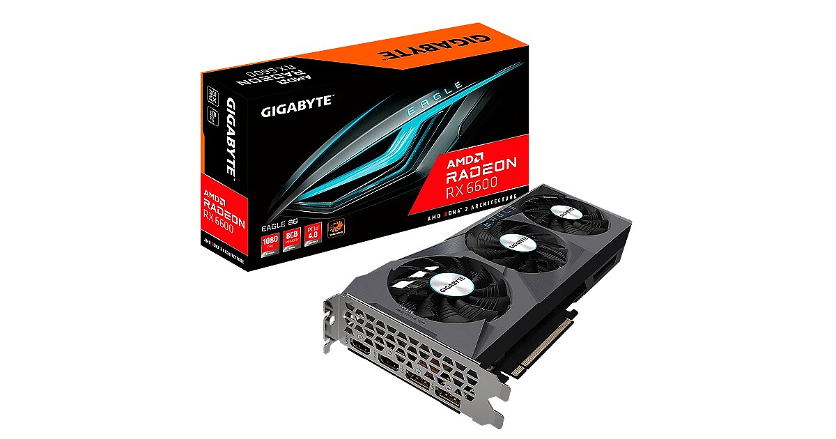 Gigabyte Radeon RX 6600, 8GB GDDR6, Eagle (GV-R66EAGLE-8GD)