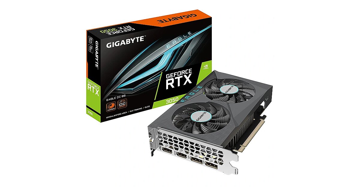 Gigabyte GeForce RTX 3050, 6GB GDDR6, Eagle OC (GV-N3050EAGLE OC-6GD 1.0)